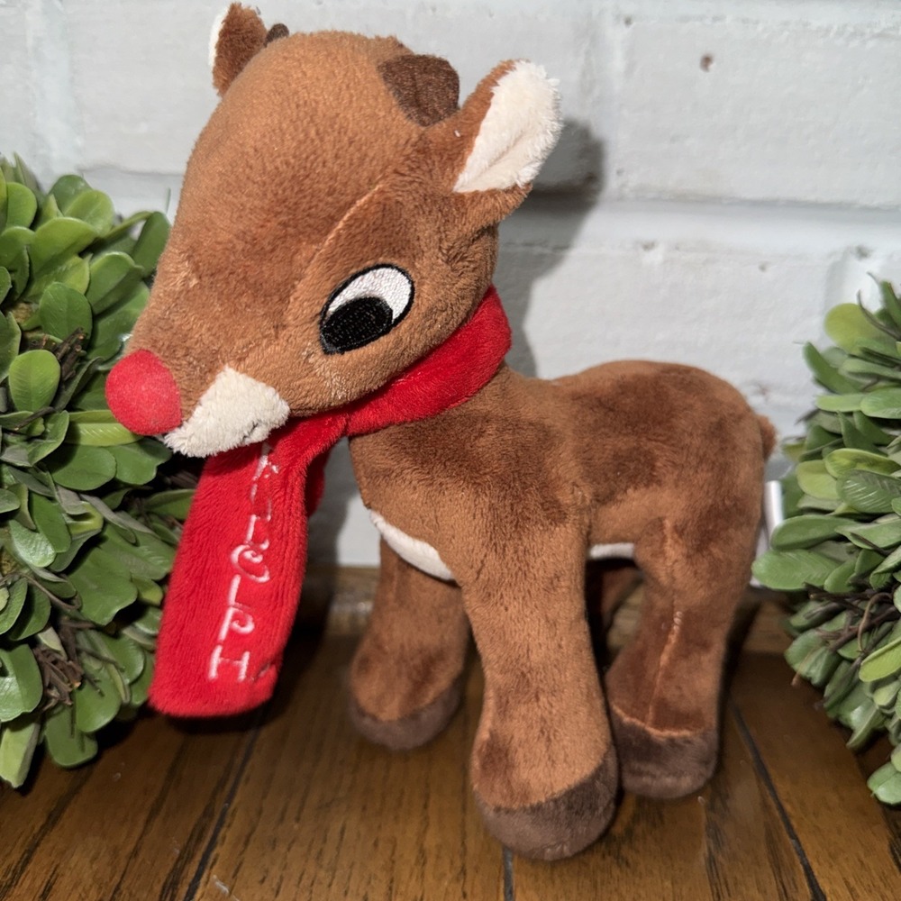 Rudolph The Red Nosed Reindeer 8" Stuffed Plush Animal Adventure Scarf